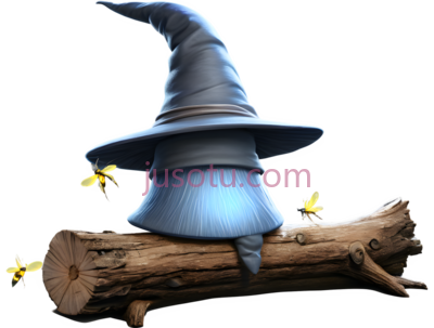 魔法帽,卡通,蓝色, PNG