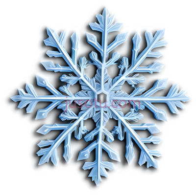 雪花,对称,蓝色, PNG