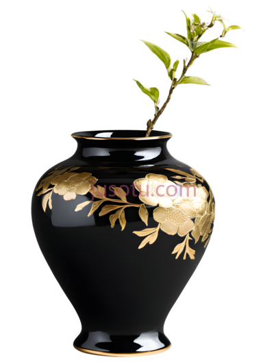 花瓶,古典,黑色, PNG