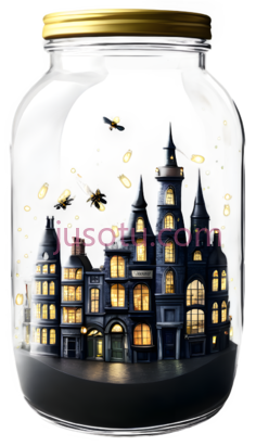 城堡,卡通,蓝色,黄色PNG