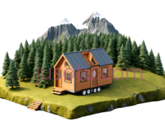 小木屋,卡通,棕色,灰色PNG