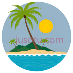 岛屿,卡通,蓝色,绿色,黄色PNG