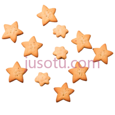 星星形状饼干,黄色PNG