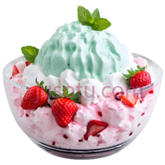 甜品,甜点,绿色,粉色PNG
