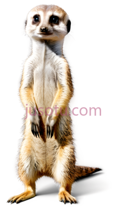 猫鼬,站立,白色,棕色PNG