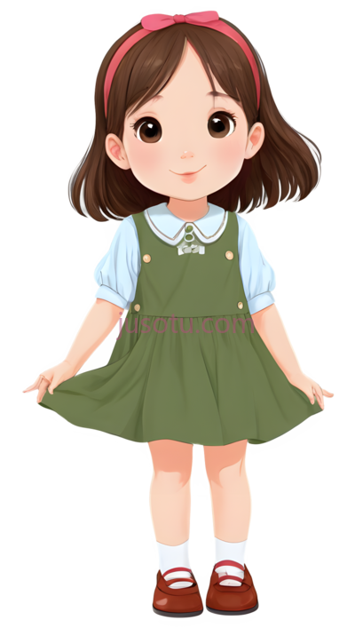 可爱小女孩, PNG