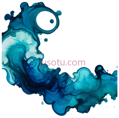 抽象图案,流动的,蓝色, PNG