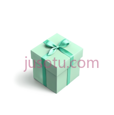 礼物盒,浅绿色PNG