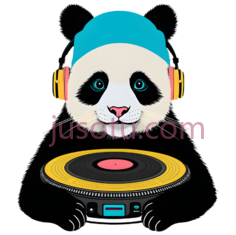 熊猫,耳机PNG
