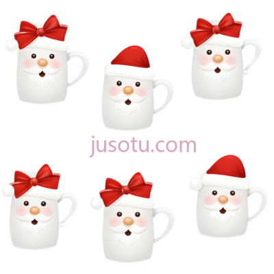 杯子,雪人,圣诞老人,白色, PNG