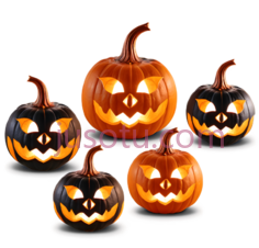 南瓜灯,雕刻,黑色PNG