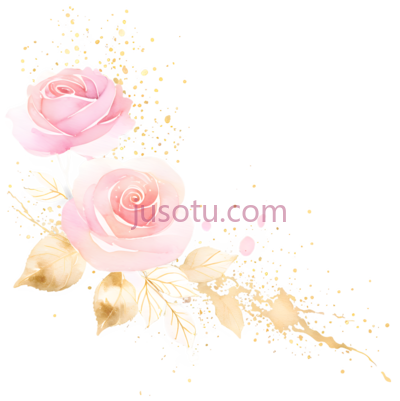 玫瑰,水彩画,粉色, PNG