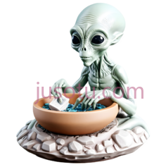 外星人玩偶,卡通,绿色PNG