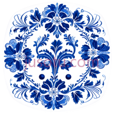盘子,花卉图案,蓝色,白色PNG