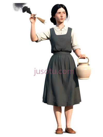 女性,瓷罐, PNG