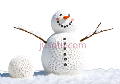 雪人,手工编织,白色, PNG
