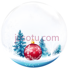 雪球,冬季,蓝色,白色,红色PNG