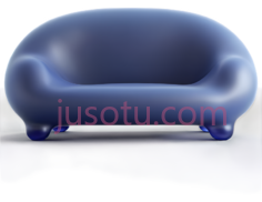 沙发,现代,蓝色PNG