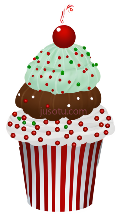 圣诞杯子蛋糕, PNG