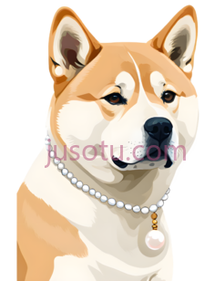 柴犬,插画,浅棕色PNG