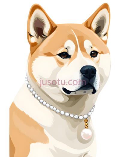 柴犬,插画,浅棕色, PNG