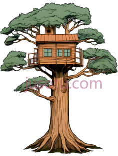 树屋,沿海风景PNG