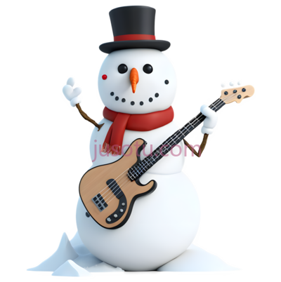 雪人,吉他, PNG