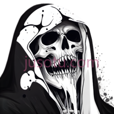 骷髅,插画,黑白PNG