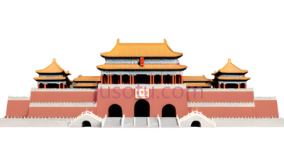 故宫,中国古典建筑,红色,金色, PNG