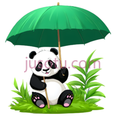 熊猫,卡通,黑白, PNG