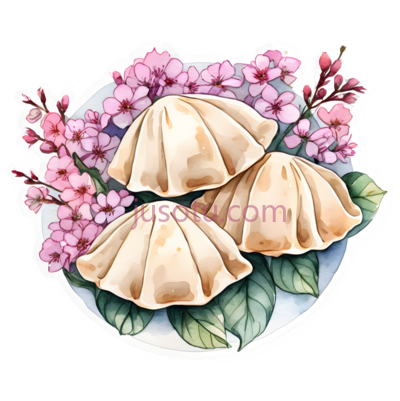 饺子,花朵, PNG
