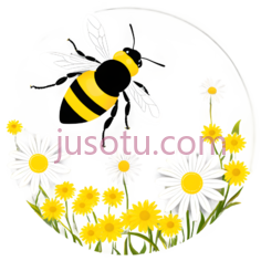 蜜蜂,卡通,黄色,黑色,白色PNG