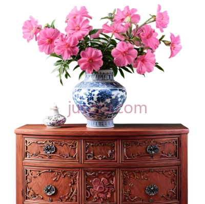 花瓶,青花瓷,蓝色,白色, PNG