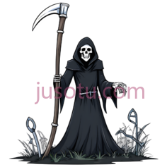 死神,卡通,黑色PNG