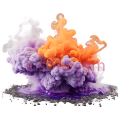 烟雾,抽象,橙色,紫色PNG