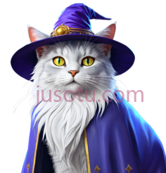 猫,巫师,白色,紫色PNG