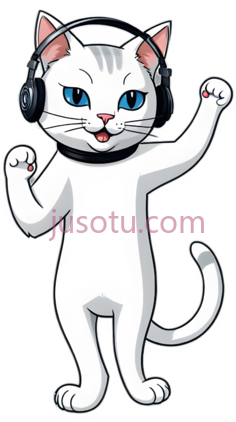 卡通猫,活泼可爱,白色PNG