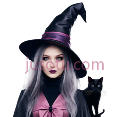 女巫,魔法师,黑色,紫色PNG