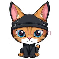 卡通,猫,黑客,眼睛PNG