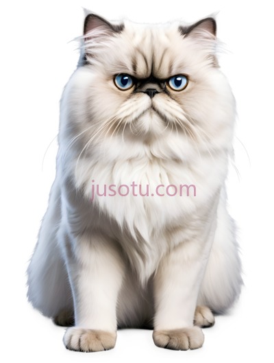 猫,长毛,白色, PNG