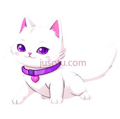 猫咪,卡通,白色, PNG