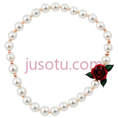 珍珠项链,白色PNG