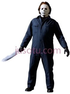 玩偶,恐怖电影角色,白色面具,黑色衣服PNG