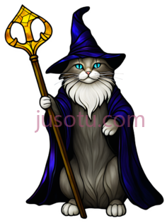 猫,魔法师,灰色,蓝色,金色PNG