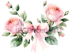 玫瑰花,水彩画,粉色PNG