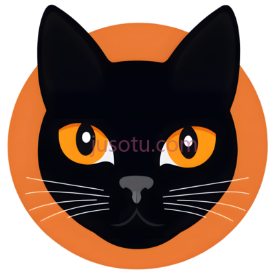 猫,卡通,黑色,橙色, PNG