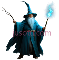 巫师,魔法师,蓝色PNG