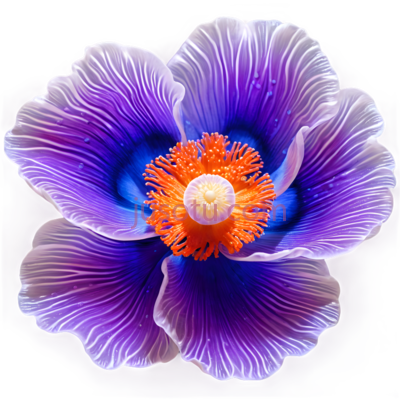 花,抽象,紫色,蓝色,橙色, PNG