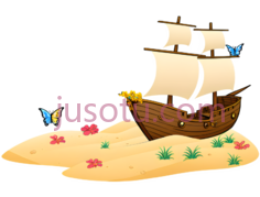 帆船,卡通,棕色PNG