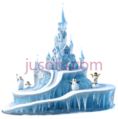 冰雪城堡,卡通,蓝色PNG